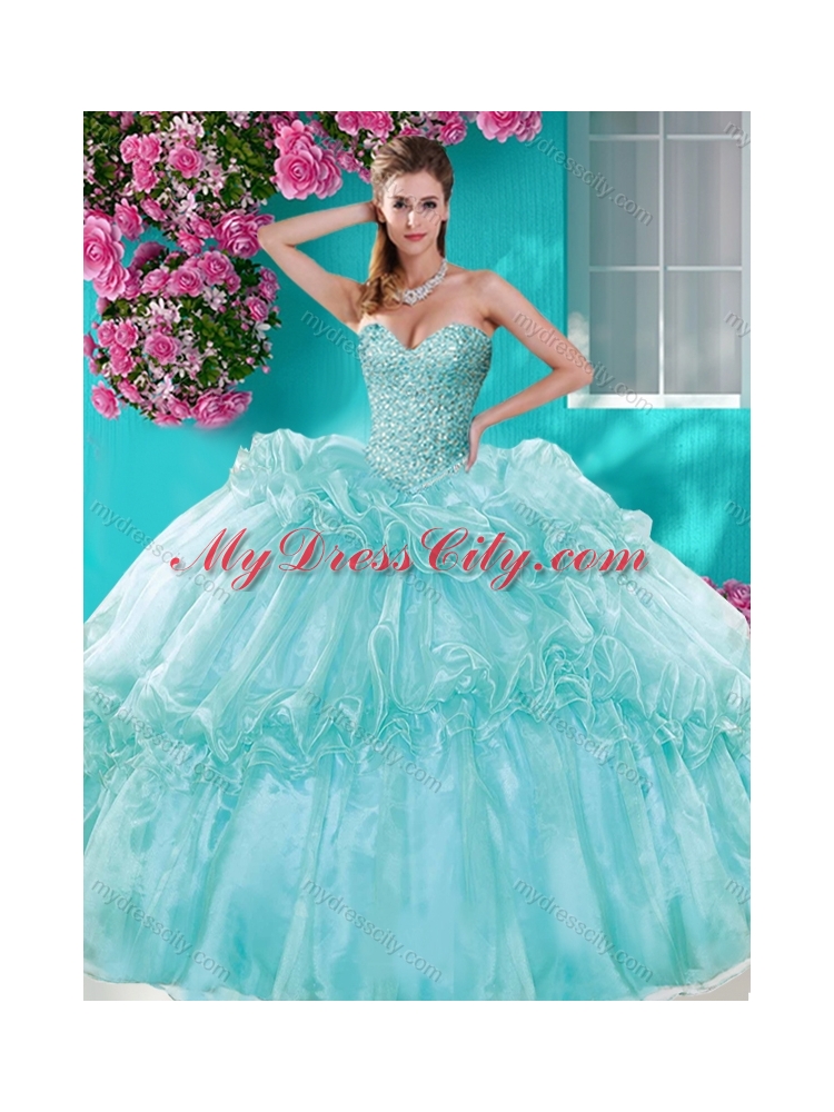 Exquisite Beaded and Pick Ups Best Quinceanera Dresses with Really Puffy