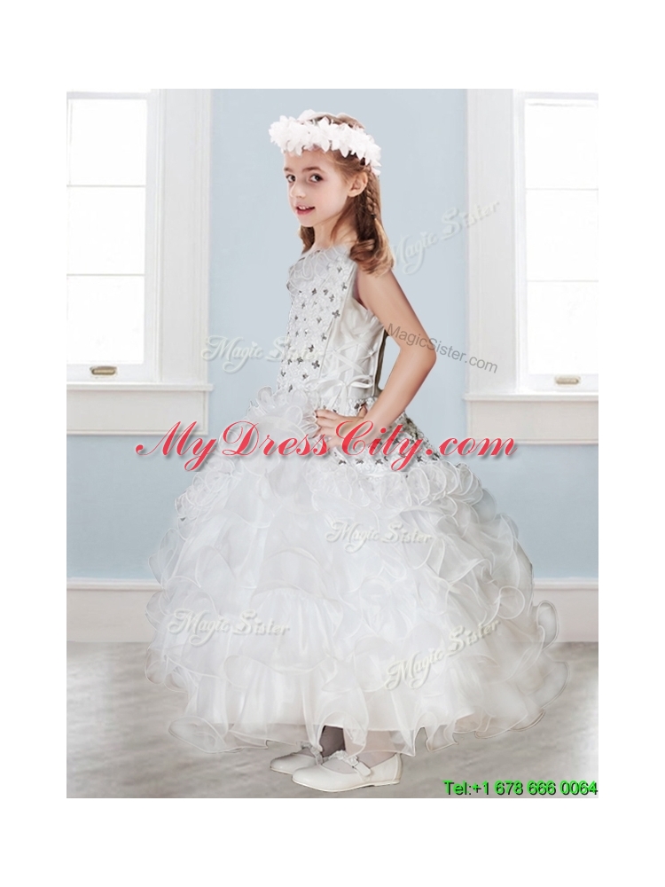 Fashionable Asymmetrical Neckline Mini Quinceanera Dress with Beading and Ruffles