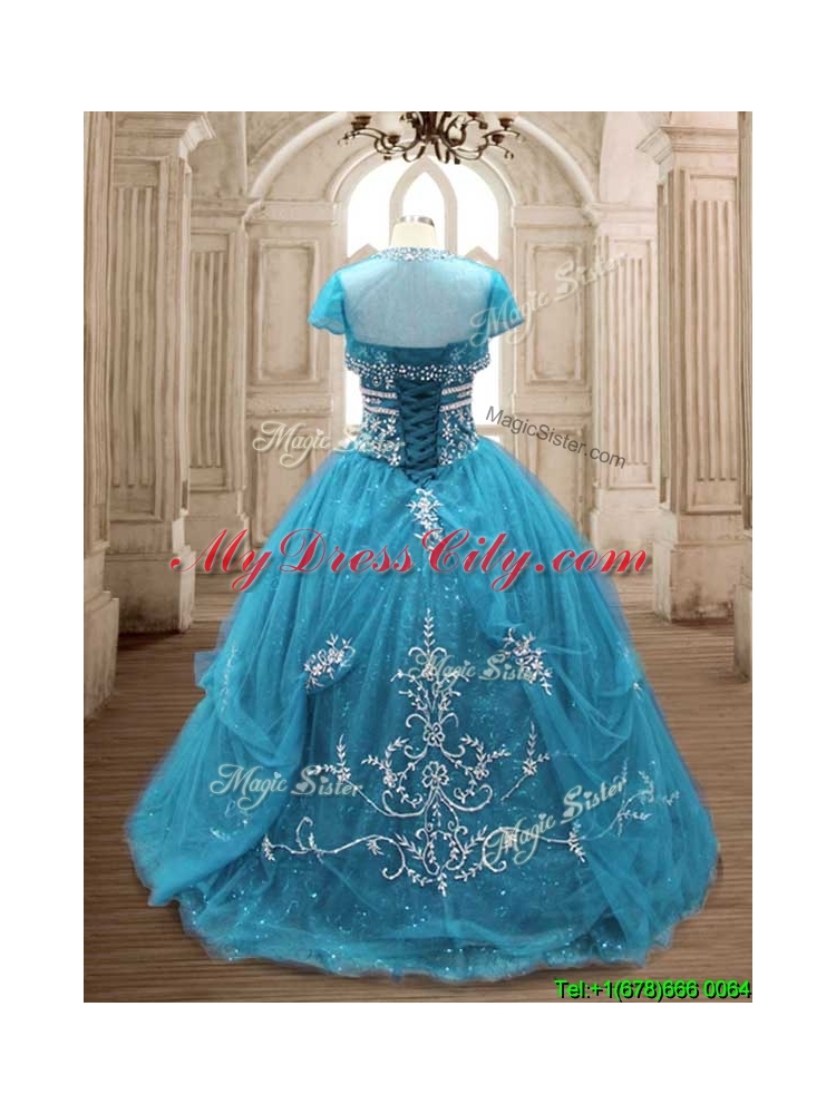 New Arrivals Big Puffy Sweet 16 Dress in Teal