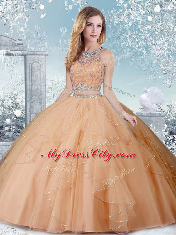 Fantastic Sleeveless Beading Clasp Handle Sweet 16 Dress