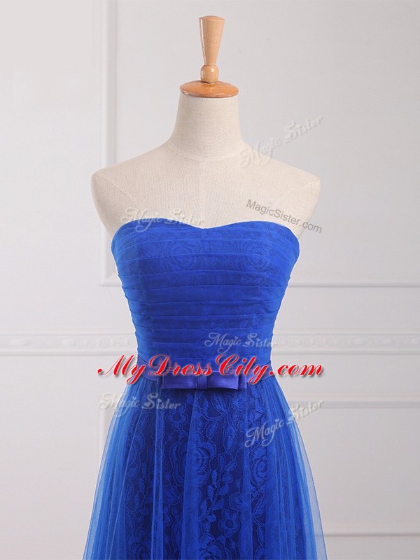 Latest Sleeveless Belt Lace Up Dama Dress