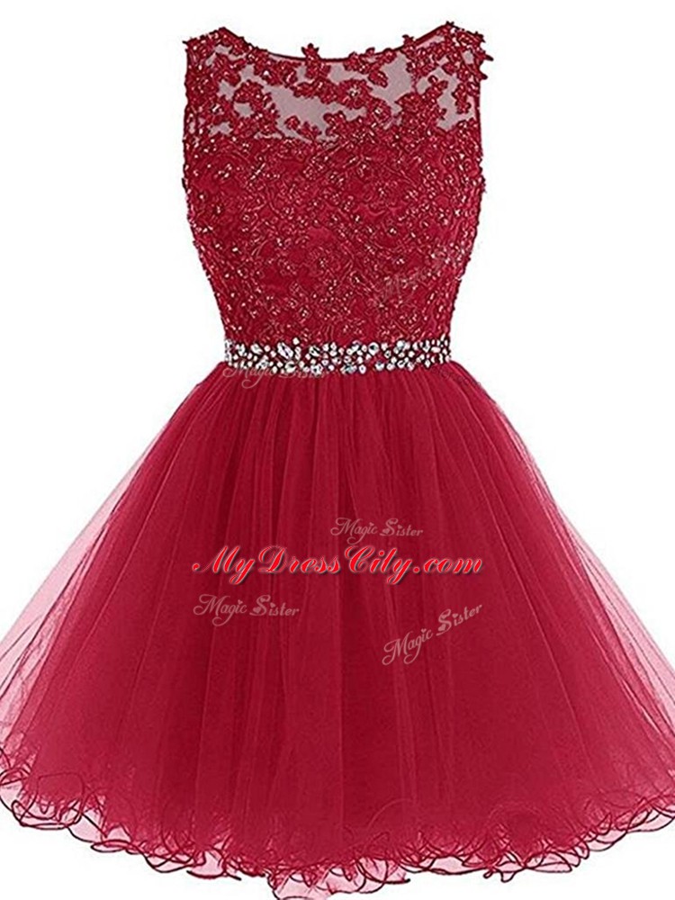 Sweetheart Sleeveless Tulle Beading and Lace and Appliques Zipper