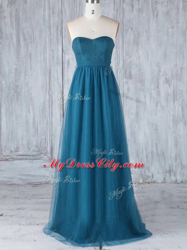 Best Selling Sleeveless Appliques Side Zipper Bridesmaids Dress