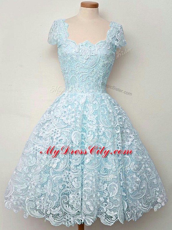 Enchanting Cap Sleeves Lace Lace Up Dama Dress for Quinceanera