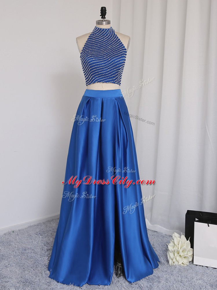 Sleeveless Beading Zipper Homecoming Dress