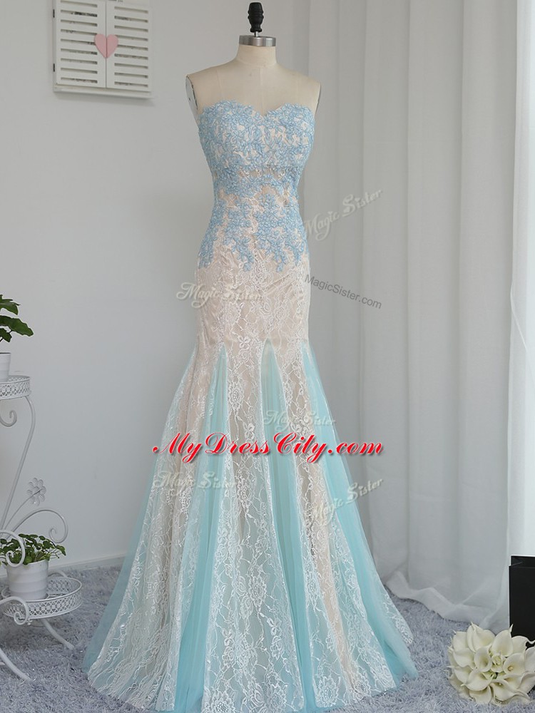 Multi-color Zipper Sweetheart Appliques Prom Dresses Tulle Sleeveless