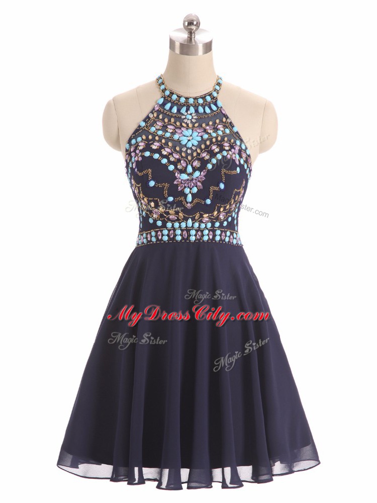 Sweet Sleeveless Beading Side Zipper Homecoming Dress