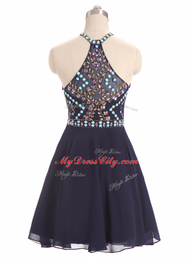 Sweet Sleeveless Beading Side Zipper Homecoming Dress