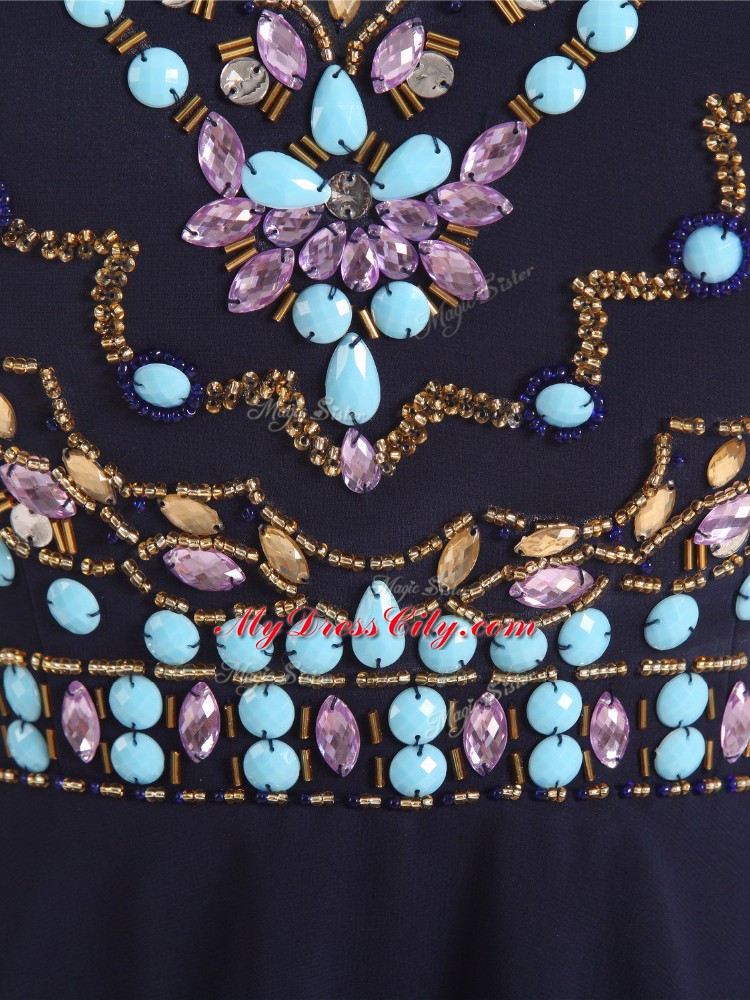 Sweet Sleeveless Beading Side Zipper Homecoming Dress