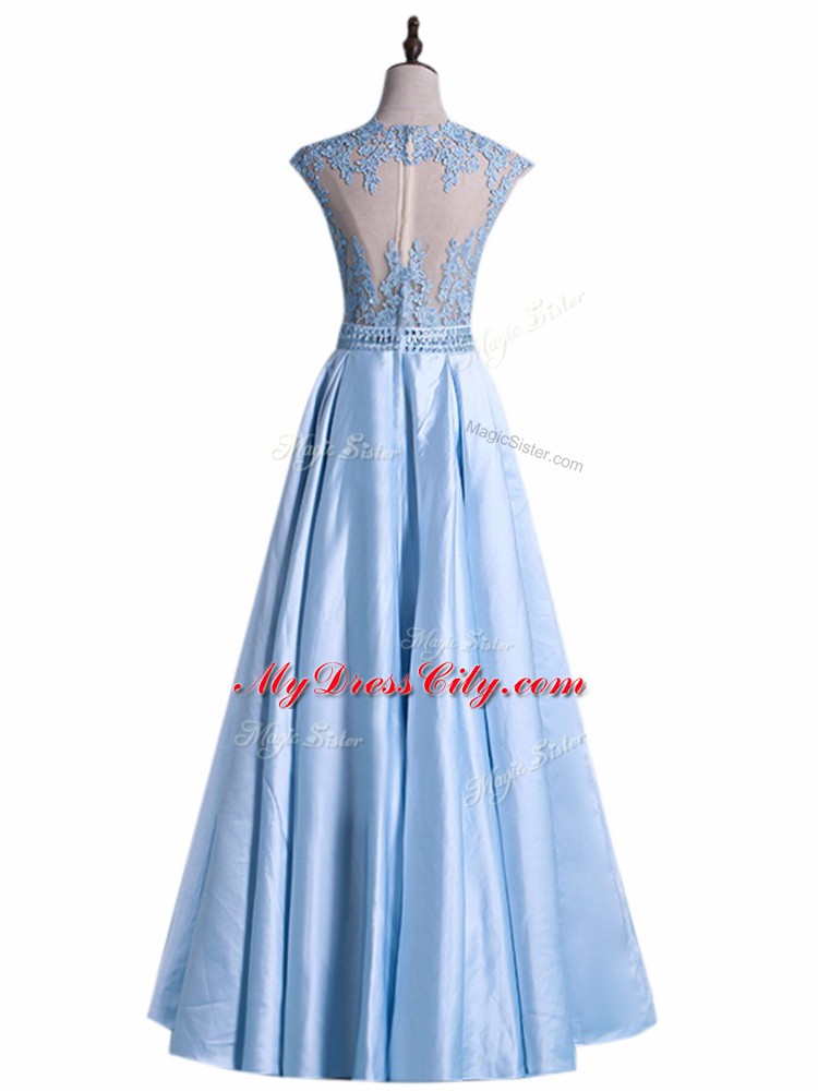 Affordable Sleeveless Beading and Lace Zipper Prom Evening Gown