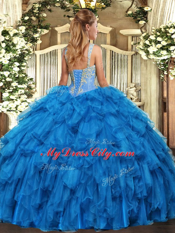 Floor Length Ball Gowns Sleeveless Purple Sweet 16 Quinceanera Dress Lace Up