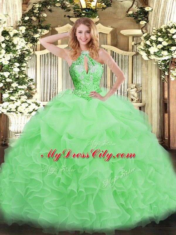 Hot Sale Sleeveless Beading Floor Length Vestidos de Quinceanera