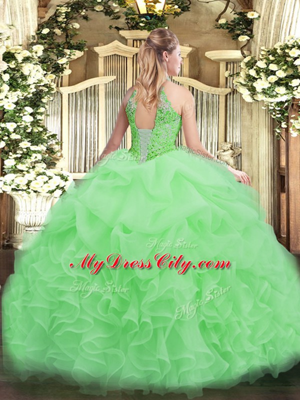 Hot Sale Sleeveless Beading Floor Length Vestidos de Quinceanera