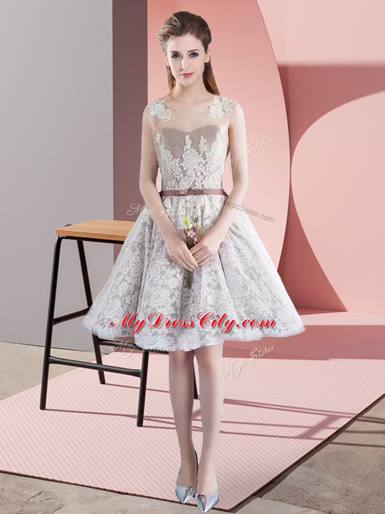 Enchanting A-line Prom Evening Gown White Scoop Taffeta and Tulle Sleeveless Mini Length Zipper