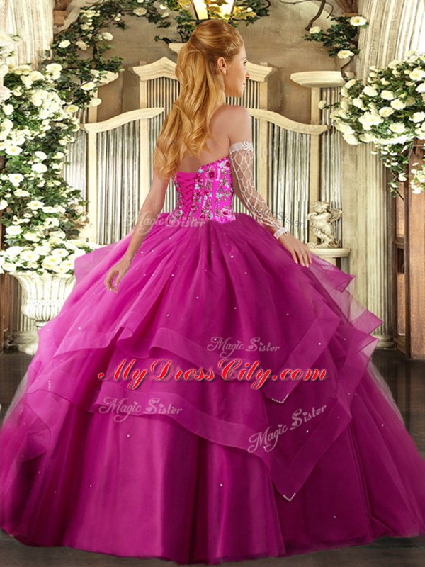 Super Floor Length Purple Quinceanera Dresses Sweetheart Sleeveless Lace Up