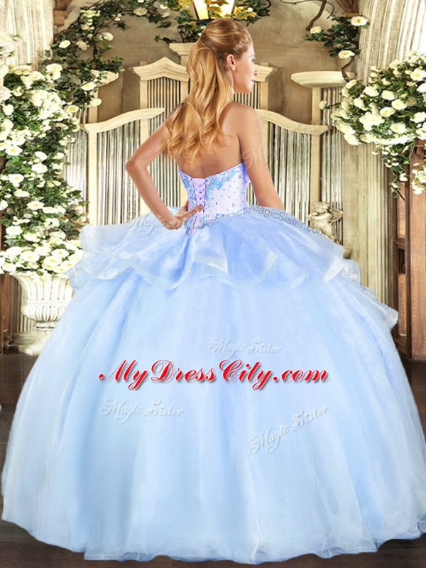 Unique Apple Green Quince Ball Gowns Military Ball and Sweet 16 and Quinceanera with Beading Sweetheart Sleeveless Lace Up