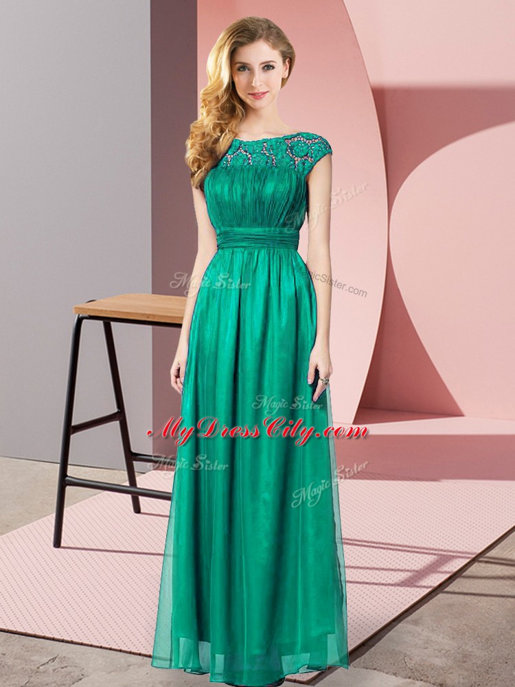 Sleeveless Zipper Floor Length Lace Prom Evening Gown