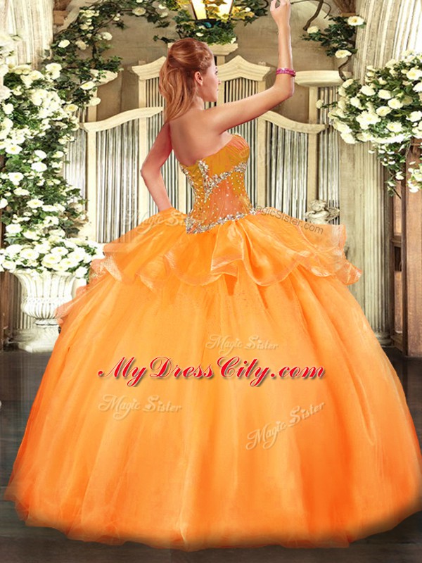 Sleeveless Beading Floor Length Ball Gown Prom Dress