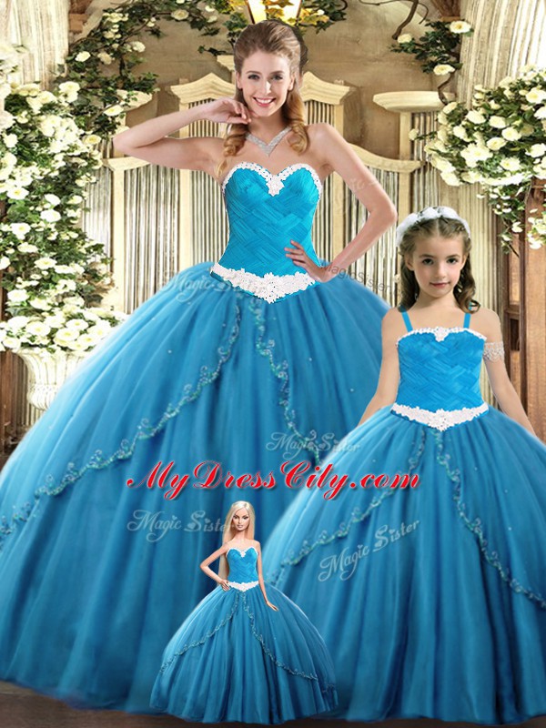 Lovely Tulle Sleeveless Floor Length Sweet 16 Dresses and Ruching