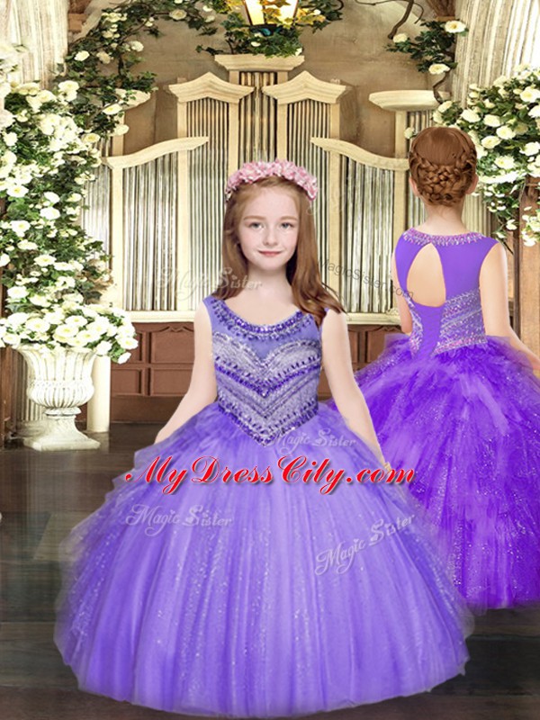 Eggplant Purple Quince Ball Gowns Military Ball and Sweet 16 and Quinceanera with Beading and Ruffles Scoop Sleeveless Lace Up