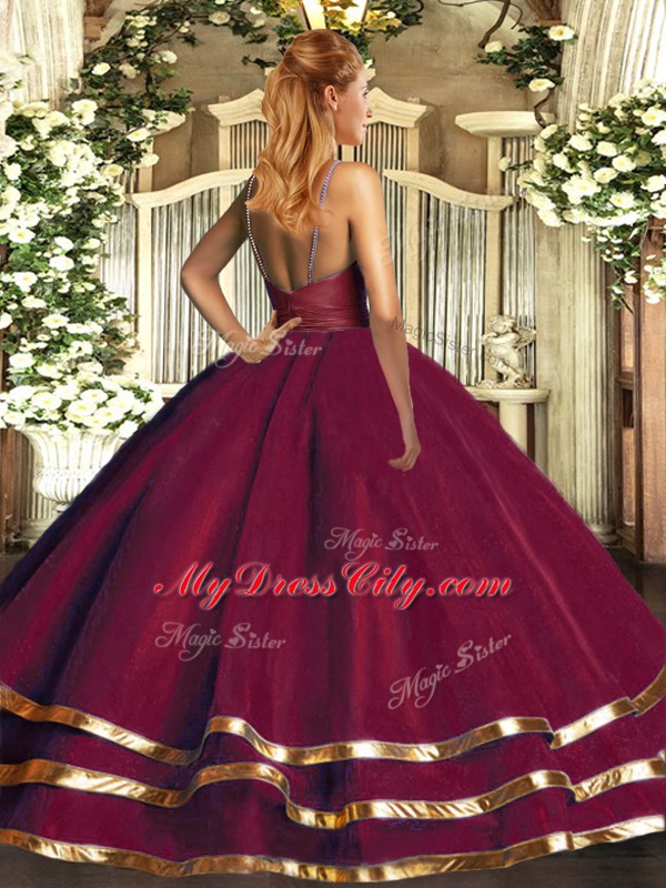 Beauteous Floor Length Ball Gowns Sleeveless Purple Sweet 16 Quinceanera Dress Backless