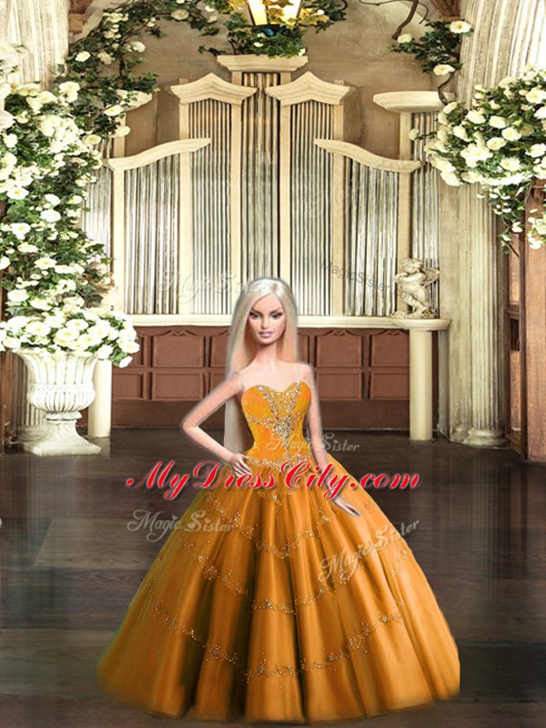 Exquisite Floor Length Ball Gowns Sleeveless Rust Red Vestidos de Quinceanera Lace Up