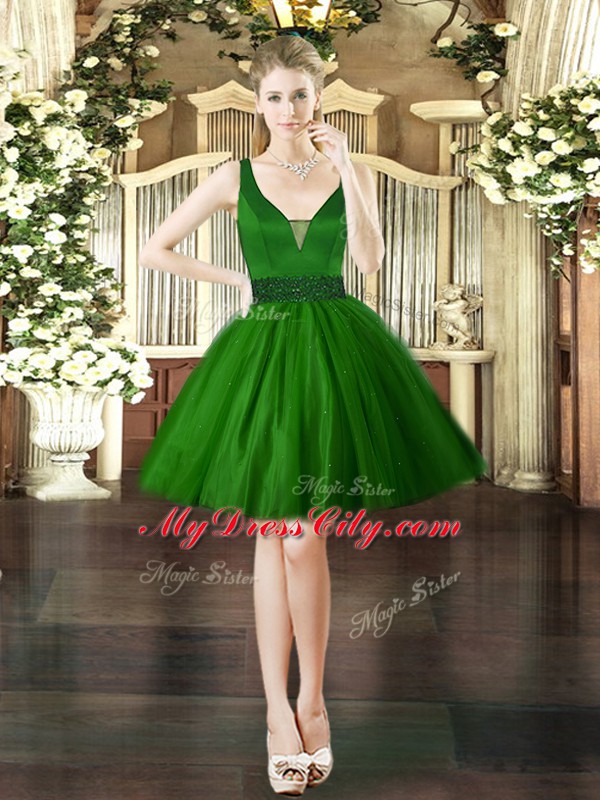 Sophisticated Dark Green Lace Up Vestidos de Quinceanera Ruching Sleeveless Floor Length