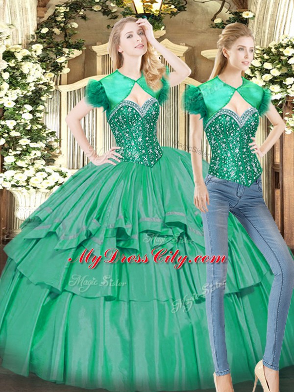 Sexy Turquoise Sleeveless Tulle Lace Up 15 Quinceanera Dress for Military Ball and Sweet 16 and Quinceanera