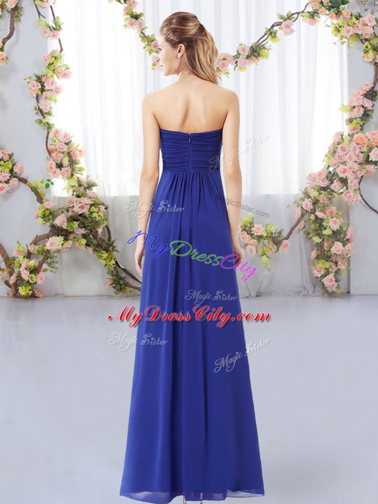 On Sale Royal Blue Sleeveless Chiffon Zipper Bridesmaid Dresses for Wedding Party