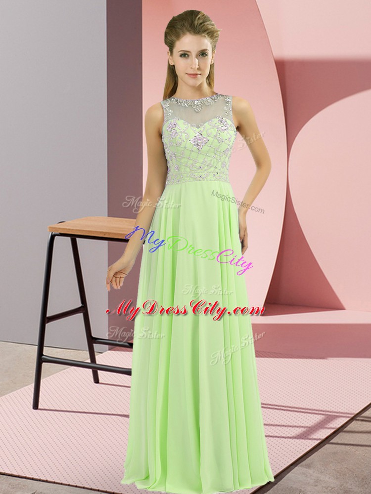 Artistic High-neck Zipper Beading Evening Wear Sleeveless