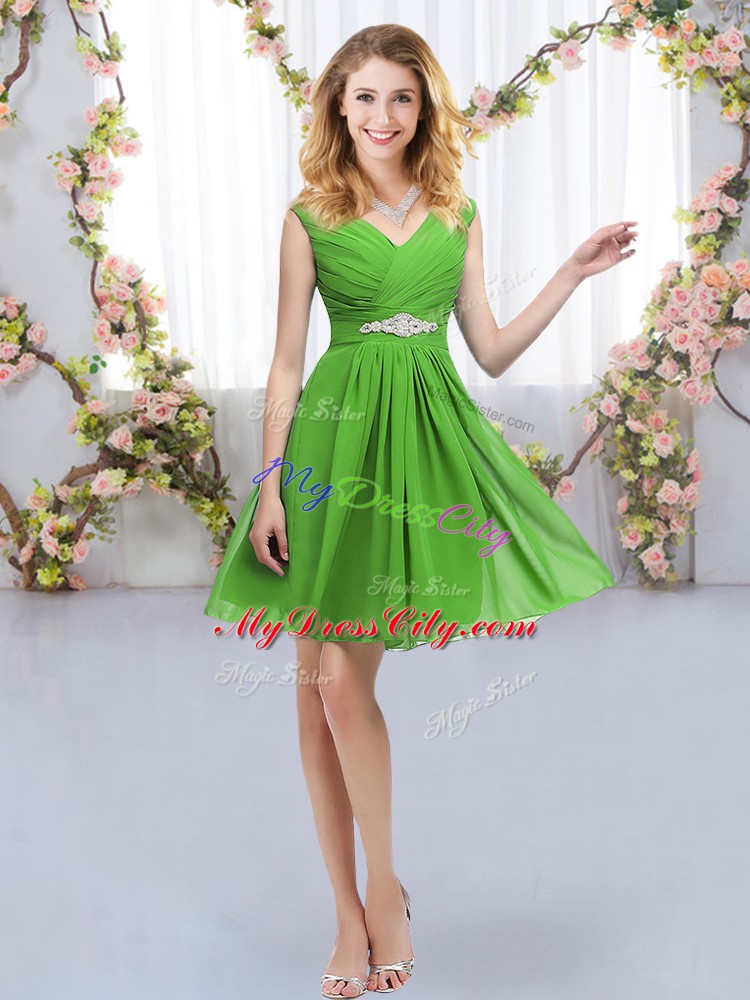 Chic Sleeveless Chiffon Zipper Wedding Party Dress for Wedding Party