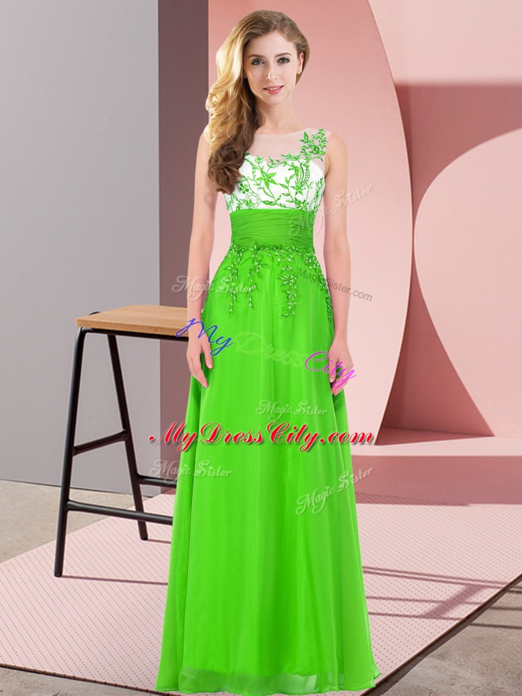 Hot Sale Sleeveless Chiffon Backless Wedding Guest Dresses for Wedding Party