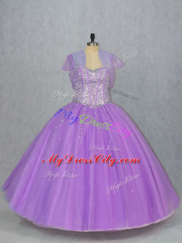 Luxurious Sleeveless Beading Lace Up Quinceanera Dresses