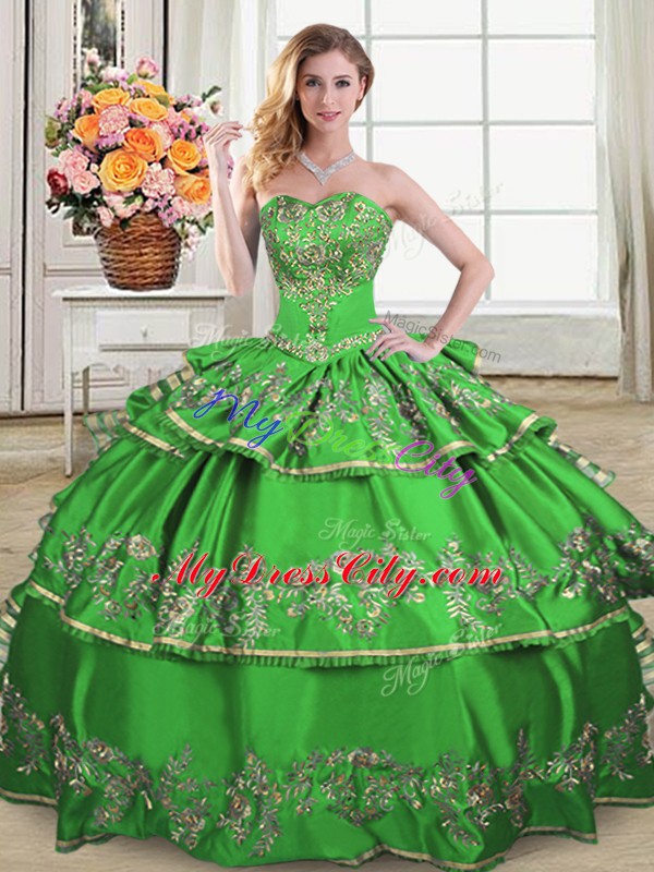 Nice Sleeveless Lace Up Floor Length Ruffled Layers Sweet 16 Dresses