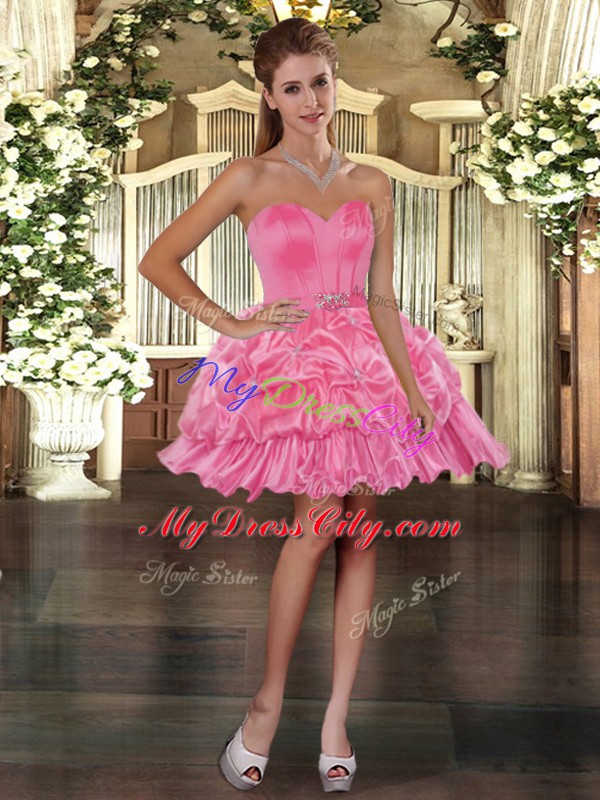 Suitable Organza Sleeveless Floor Length Sweet 16 Dresses and Ruffled Layers and Pick Ups