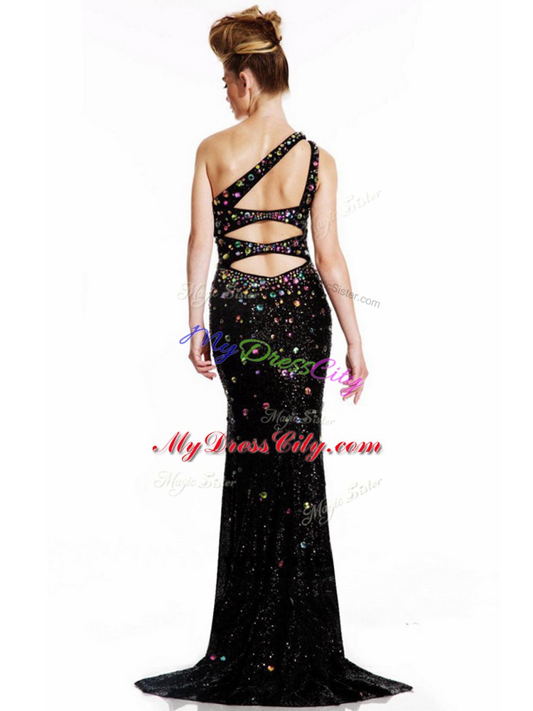 On Sale Sleeveless Pageant Dress Womens Brush Train and Beading