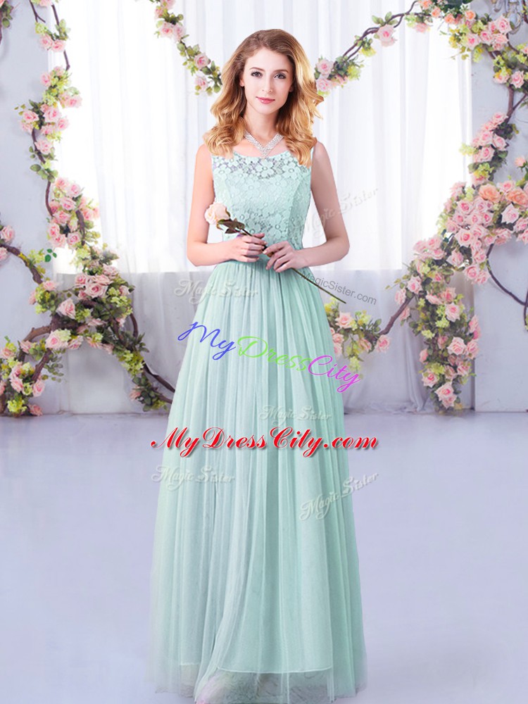 Half Sleeves Tulle Floor Length Side Zipper Quinceanera Court Dresses in Light Blue with Lace and Belt