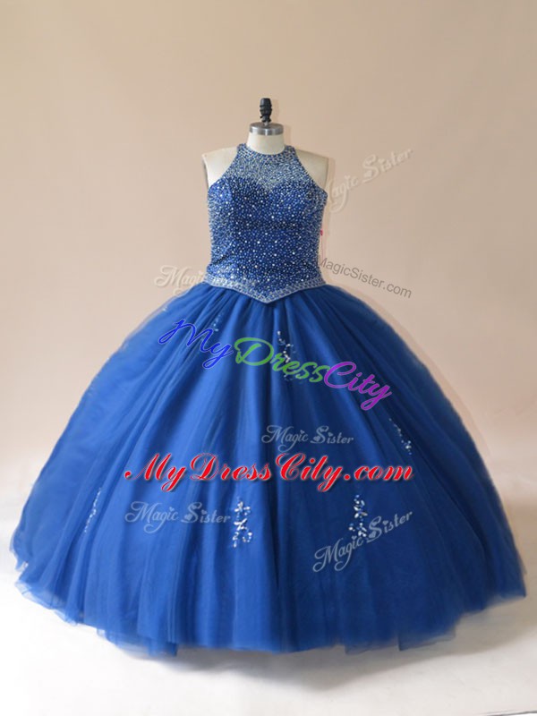 Excellent Sleeveless Beading Lace Up Vestidos de Quinceanera