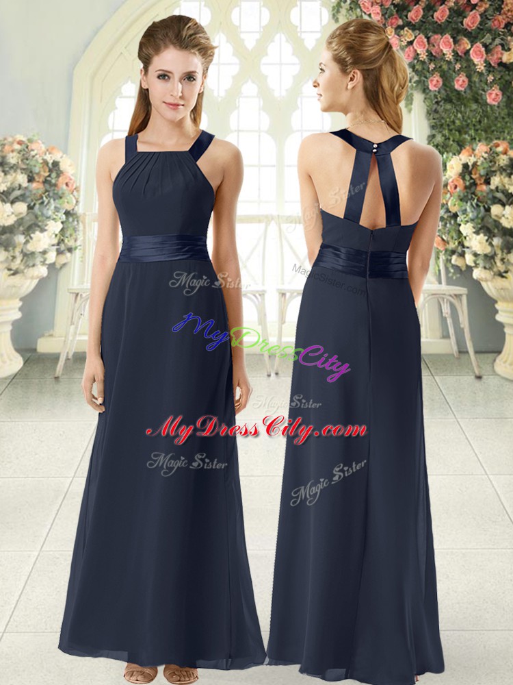 Custom Designed Black Square Zipper Ruching Prom Dress Sleeveless