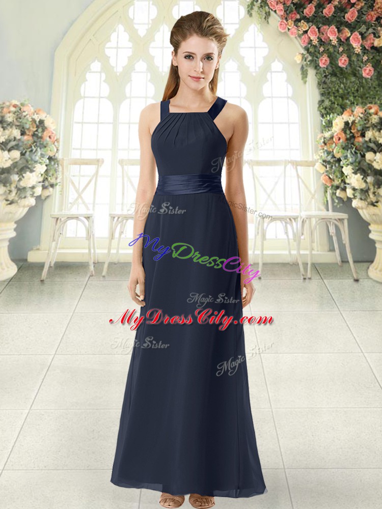 Custom Designed Black Square Zipper Ruching Prom Dress Sleeveless