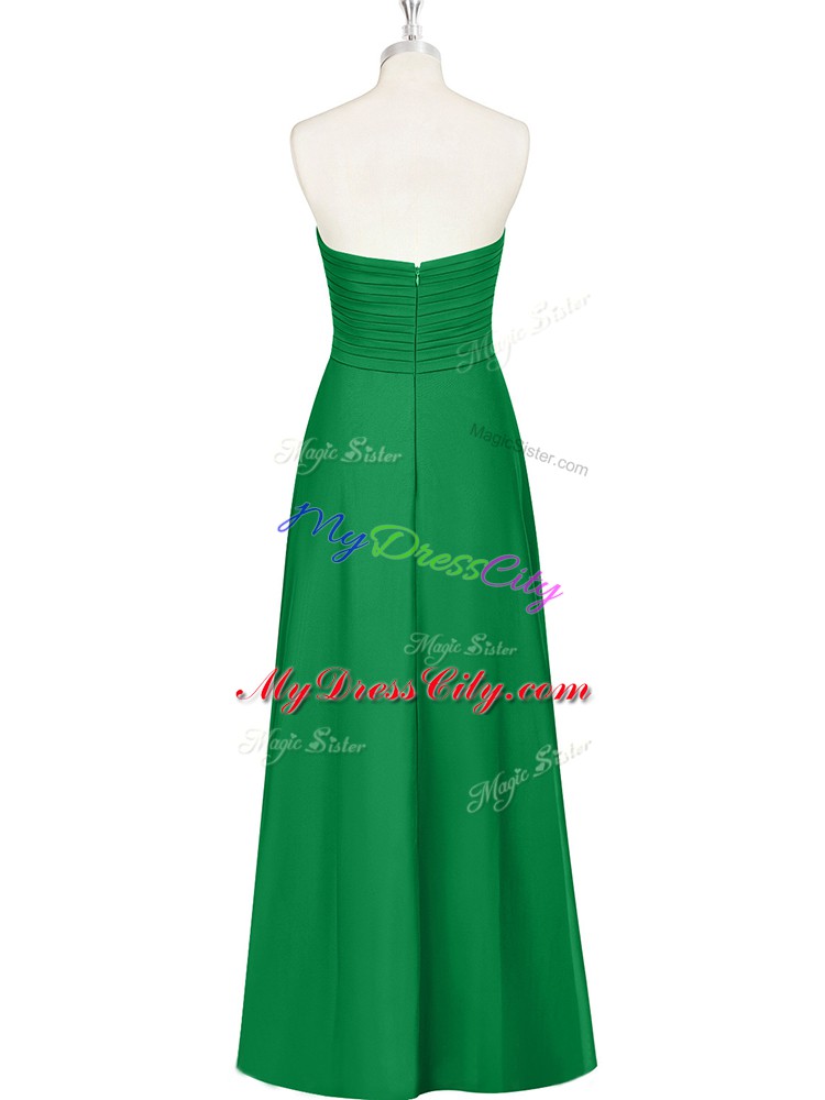 Stylish Chiffon Sleeveless Floor Length Evening Dress and Ruching