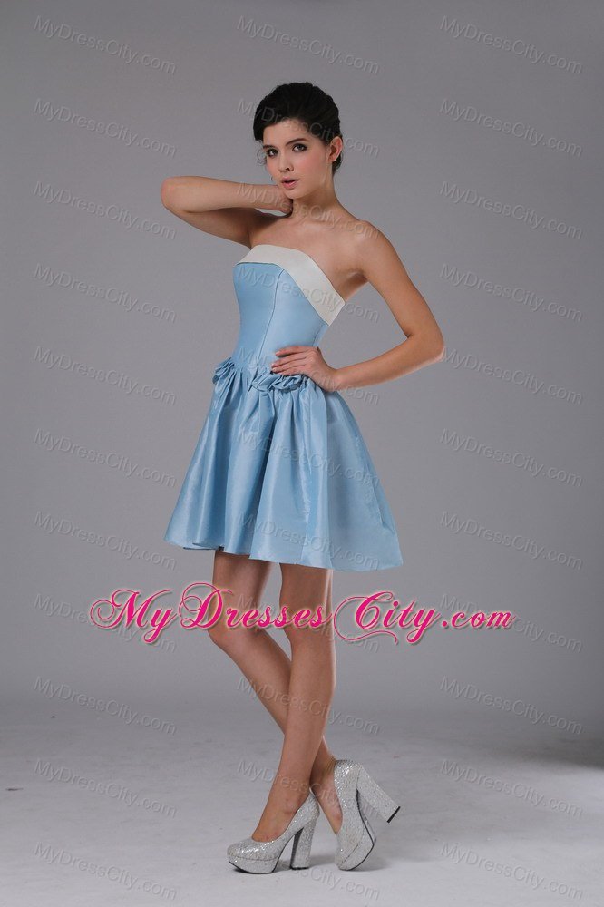 Simple A-Line Bodice Strapless Mini-length Dresses For Bridesmaid