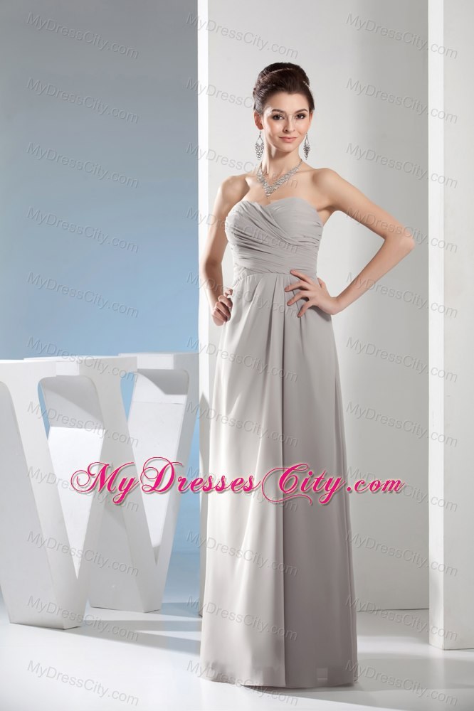 Cheap Empire Sweetheart Ruching Gray Dress For Prom in 2013