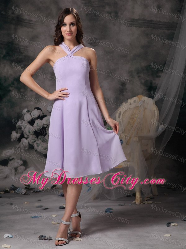 Halter Top Bridesmaids Dresses with Criss Cross Back On Sale