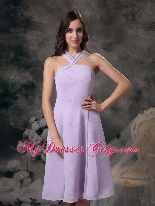 Halter Top Bridesmaids Dresses with Criss Cross Back On Sale