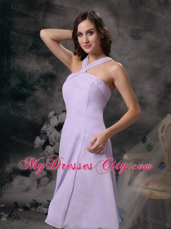 Halter Top Bridesmaids Dresses with Criss Cross Back On Sale