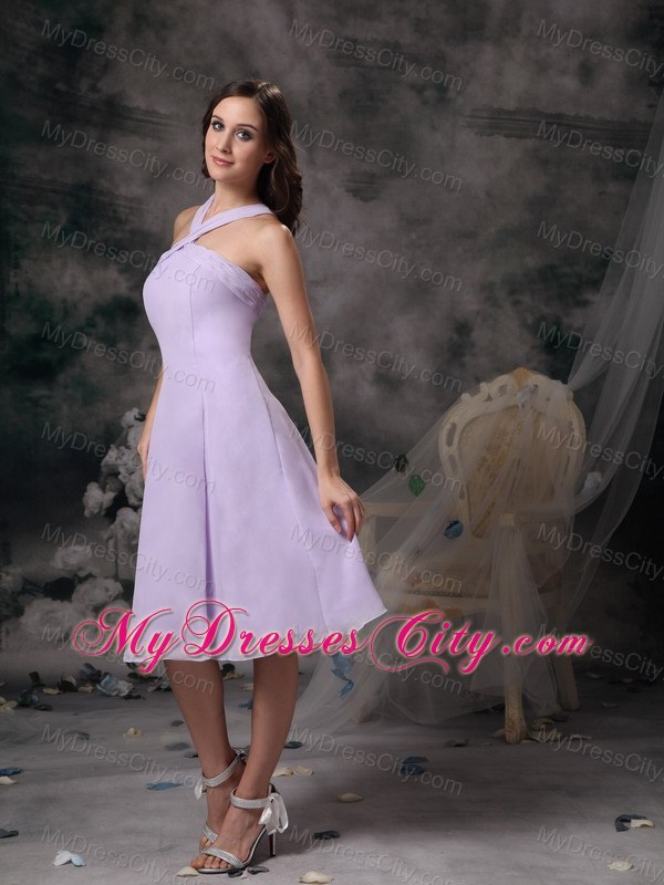 Halter Top Bridesmaids Dresses with Criss Cross Back On Sale