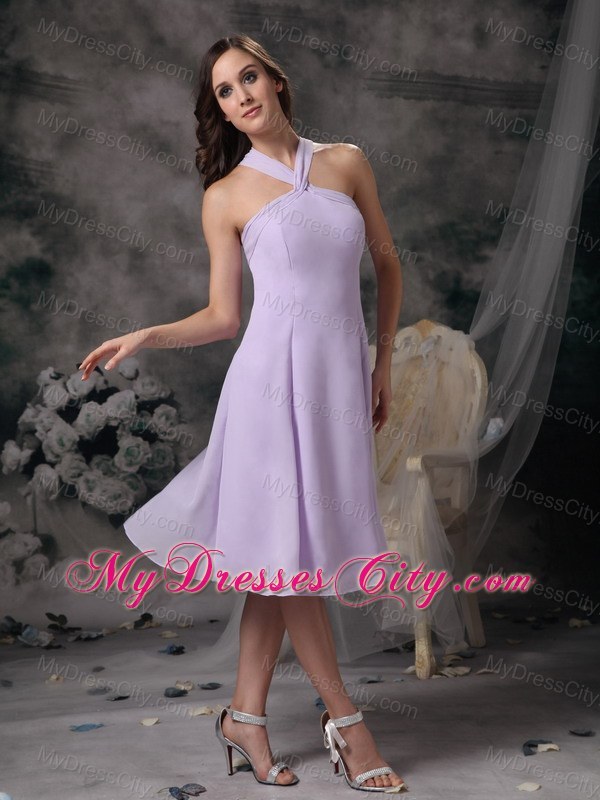 Halter Top Bridesmaids Dresses with Criss Cross Back On Sale