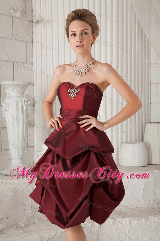 Sweetheart Beading and Pick-ups Knee-length Junior Bridesmaid Dress