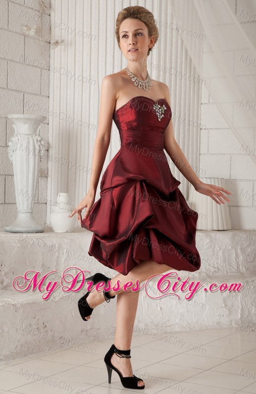 Sweetheart Beading and Pick-ups Knee-length Junior Bridesmaid Dress